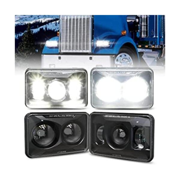 Faros LED aprobados por DOT de 4 x 6 pulgadas de 60 W haz_1