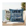 Fbcoo Life is Better at The Lake House Juego de 4 fundas