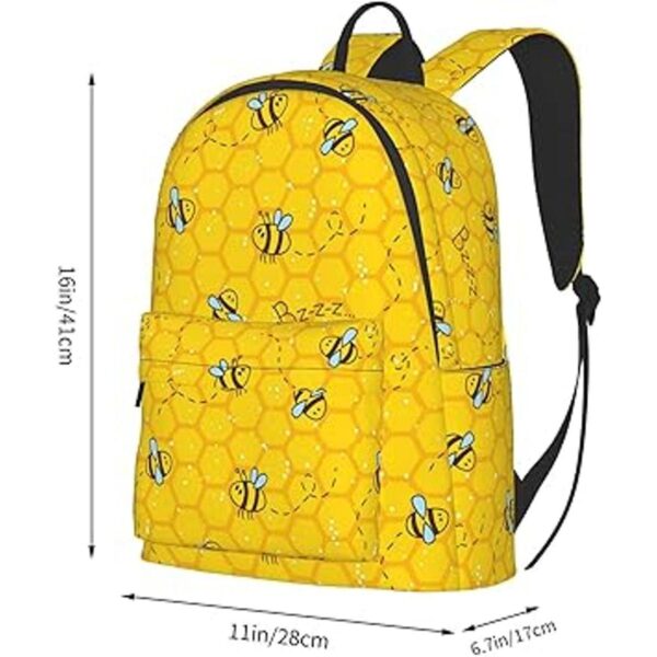 FeHuew Mochila de 16 pulgadas con diseño de abejas de