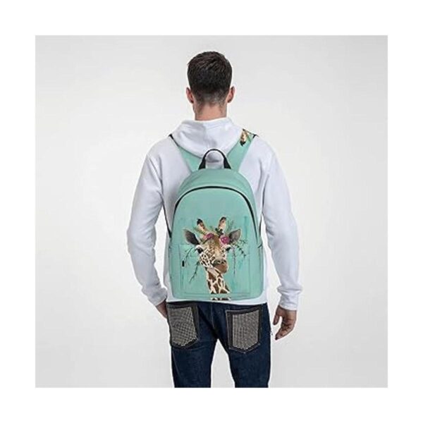 FeHuew Mochila de 16 pulgadas con diseño de jirafa con