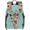 FeHuew Mochila de 16 pulgadas con diseño de jirafa con