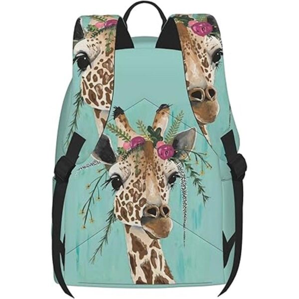 FeHuew Mochila de 16 pulgadas con diseño de jirafa con