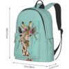 FeHuew Mochila de 16 pulgadas con diseño de jirafa con