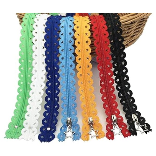 Fbshicung 30 cremalleras de nailon con forma de estrella_5