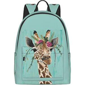 FeHuew Mochila de 16 pulgadas con diseño de jirafa con