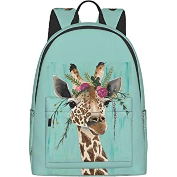 FeHuew Mochila de 16 pulgadas con diseño de jirafa con