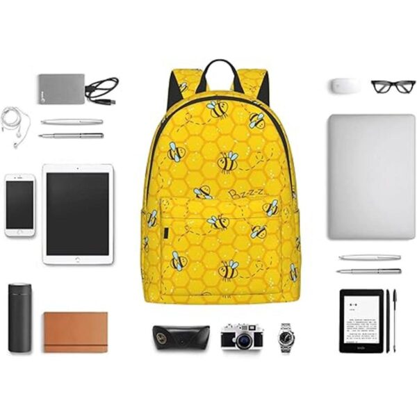 FeHuew Mochila de 16 pulgadas con diseño de abejas de
