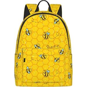 FeHuew Mochila de 16 pulgadas con diseño de abejas de