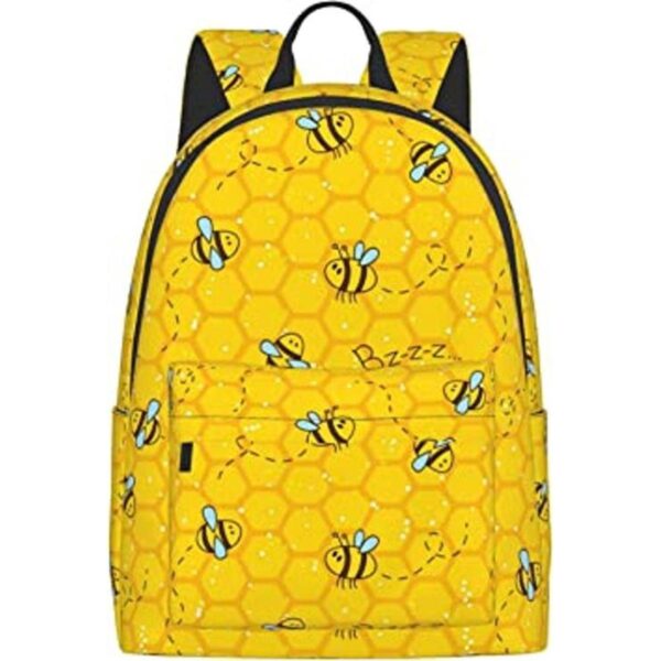 FeHuew Mochila de 16 pulgadas con diseño de abejas de