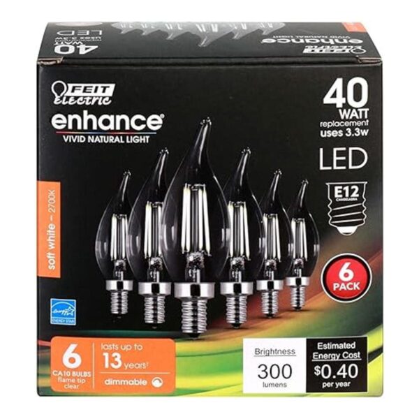 Feit Electric CFC40927CAFIL6 40W EQ DM Glass Filament_2