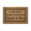 Felpudo de bienvenida con texto en inglés Come Back When
