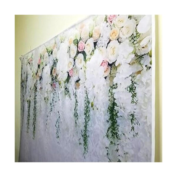 FiVan Telón de fondo con flor glicina en blanco y verde_3