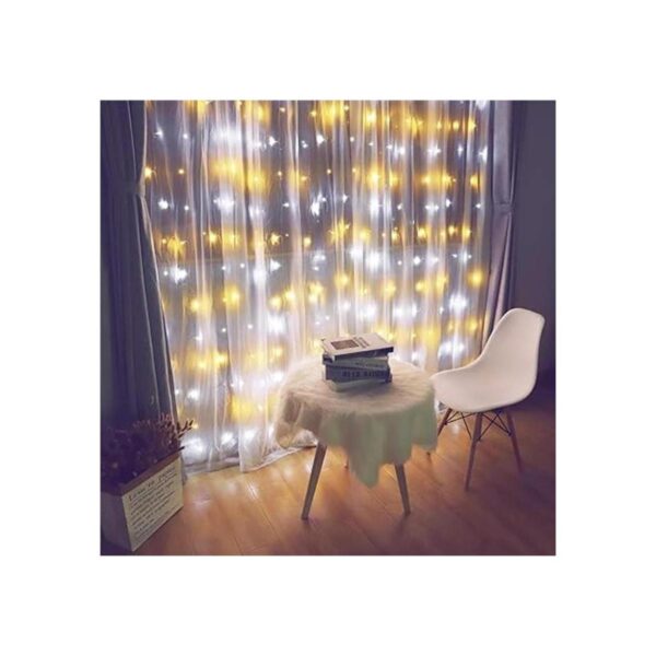 Fiee Curtain Lights304L 9.8ftX9.8ft 30V 8Modes Safety