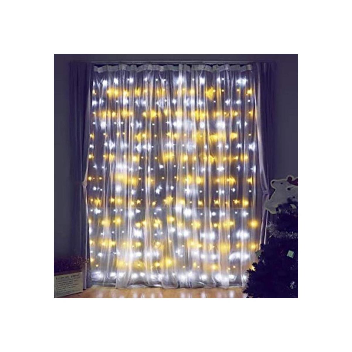 Fiee Curtain Lights304L 9.8ftX9.8ft 30V 8Modes Safety