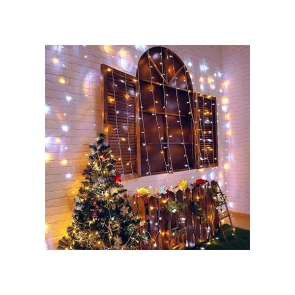 Fiee Curtain Lights304L 9.8ftX9.8ft 30V 8Modes Safety