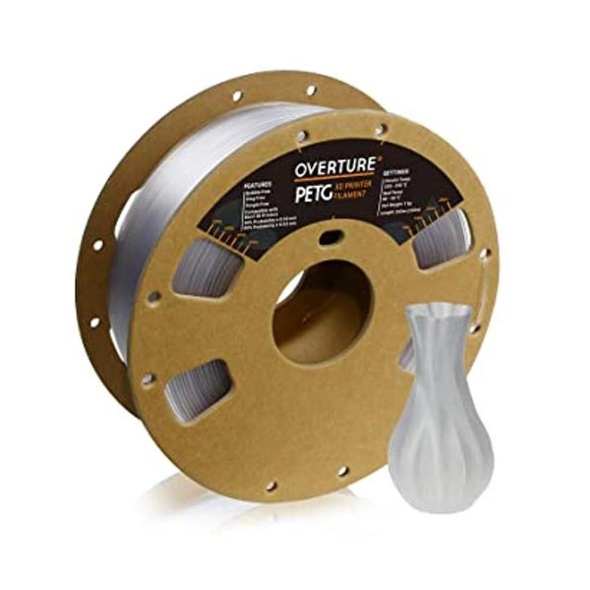 Filamento de impresora 3D Overture PETG de 0.069 pulgadas