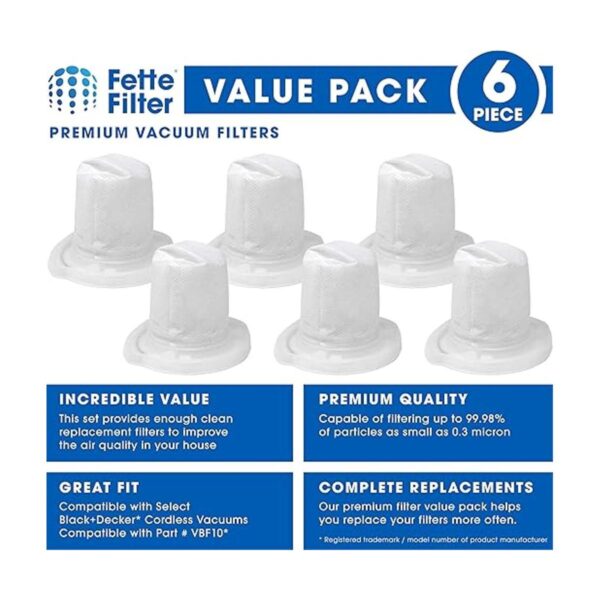 Filtro de vacío de mano compatible con Black Decker_2