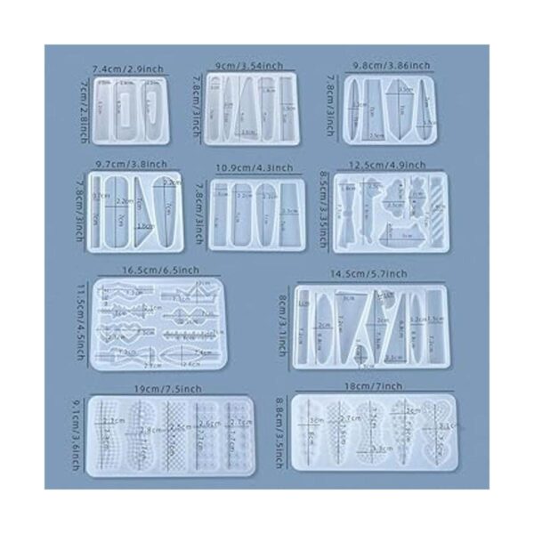 FineInno 10 moldes de resina epoxi para el cabello moldes