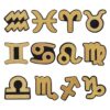 Fingerinspire 12 símbolos de constelación oro zodíaco