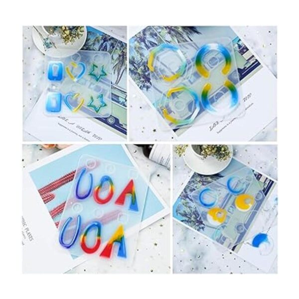 FineInno 6 PCS Resin Molds Bohemian Style Earring Molds