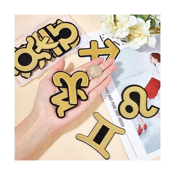 Fingerinspire 12 símbolos de constelación oro zodíaco
