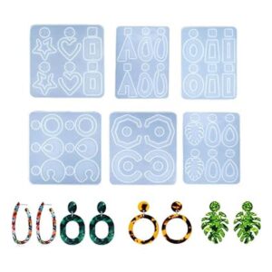 FineInno 6 PCS Resin Molds Bohemian Style Earring Molds