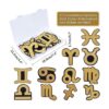 Fingerinspire 12 símbolos de constelación oro zodíaco