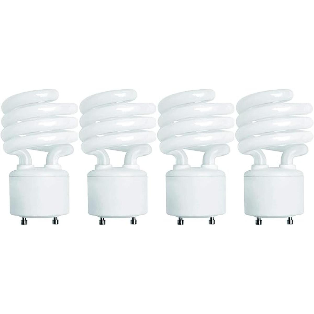 Foco mini espiral GU24 de 13 vatios Paquete de 4 unidades