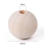 Foraineam 200 Pcs 1 Inch 25mm Wood Beads Round Wooden_2