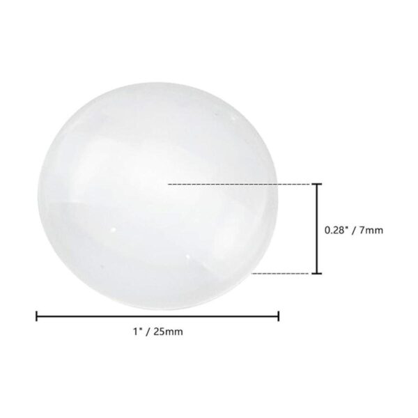 Foraineam 150 cabujones redondos de 1 pulgada de cristal_2