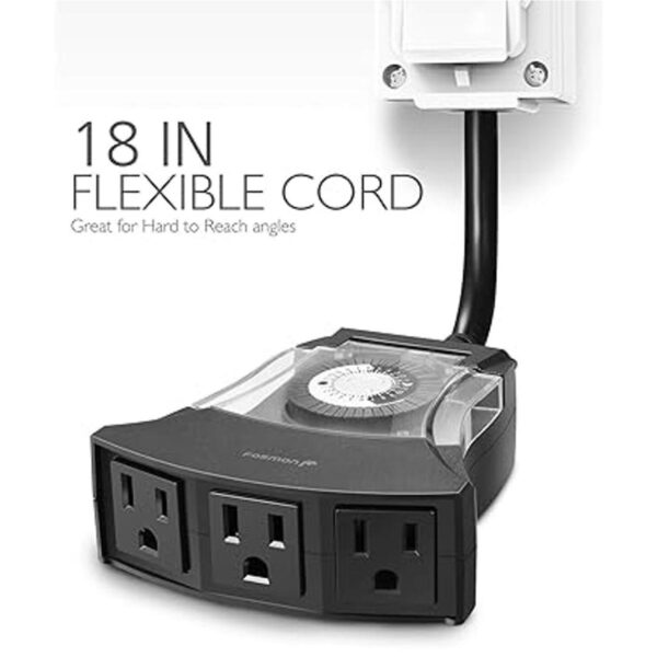 Fosmon Temporizador de 3 salidas para exteriores 15 A_2