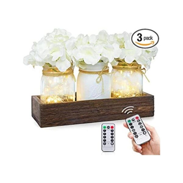 Fowecelt Luces de tarro Mason para decoración de mesa para