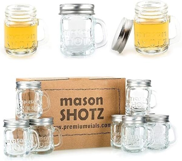 Frascos premium Mini Mason Jar vasos de chupito con