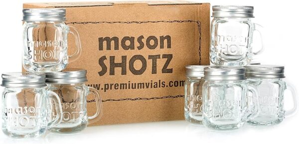 Frascos premium Mini Mason Jar vasos de chupito con