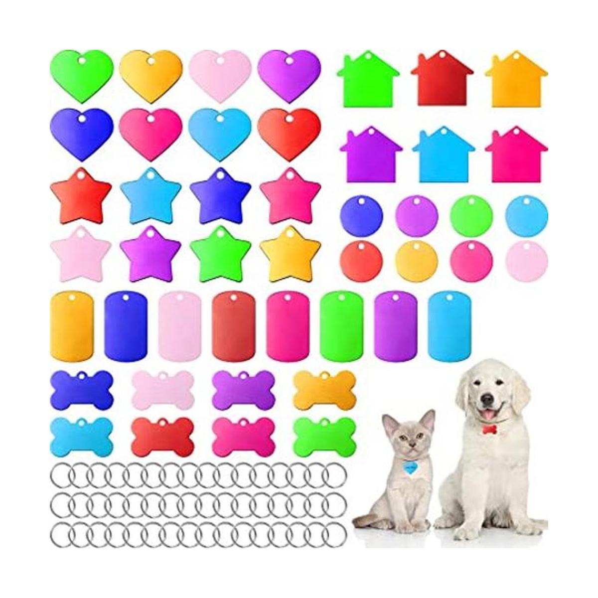 Frienda 48 etiquetas de identificación de mascotas en