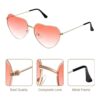 Frienda 20 pares de gafas de sol estilo hippie de los_4