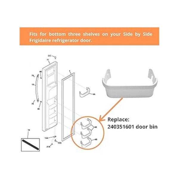 Frigidaire Papelera de puerta para frigorífico_2