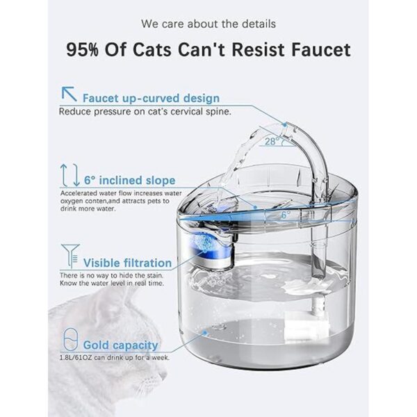 Fuente de agua para gatos dispensador de agua para_2