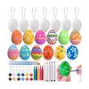 Fun 50 adornos de huevos de Pascua blancos en blanco