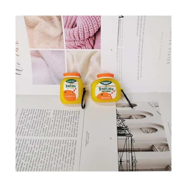 Funda compatible con AirPods de botella naranja 12 para_3