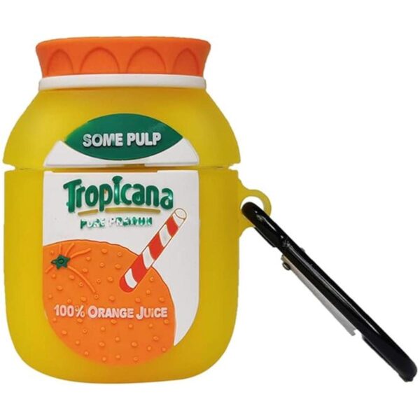 Funda compatible con AirPods de botella naranja 12 para_1