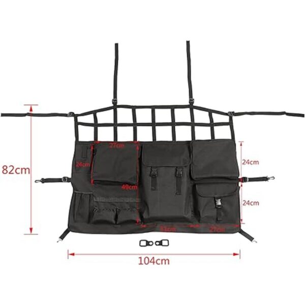 Funda de asiento trasero con red de carga barrera para_2
