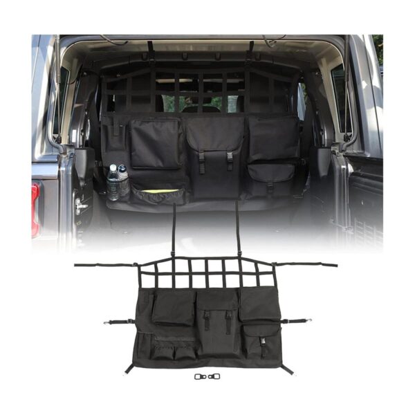 Funda de asiento trasero con red de carga barrera para_1