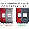 Funda de cuero ajustable para GreatCall Lively Flip_3