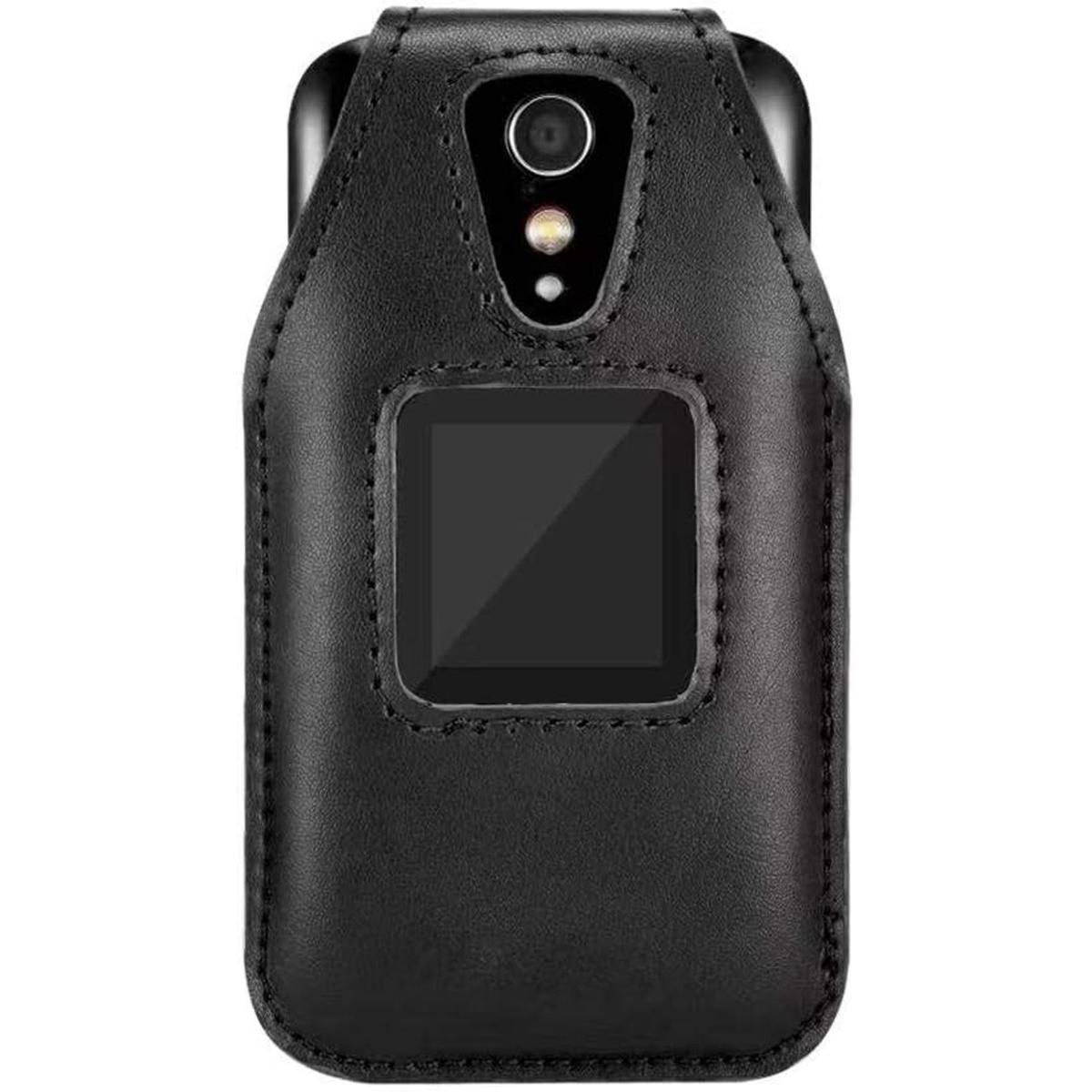 Funda de cuero ajustable para GreatCall Lively Flip