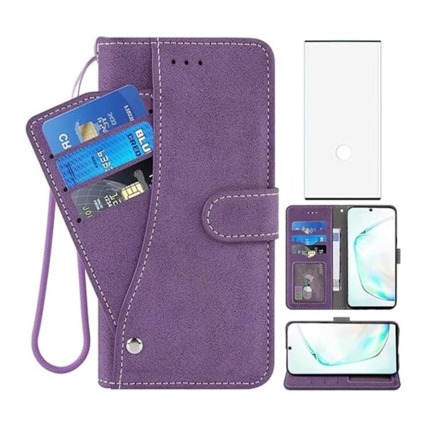 Funda de piel tipo cartera para Samsung Galaxy Note10 con_1