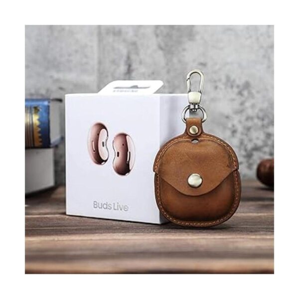 Funda de piel auténtica para Galaxy Buds Live Hiram Crazy_2