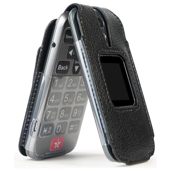 Funda para Jitterbug Flip2 Nakedcellphone piel vegana_5