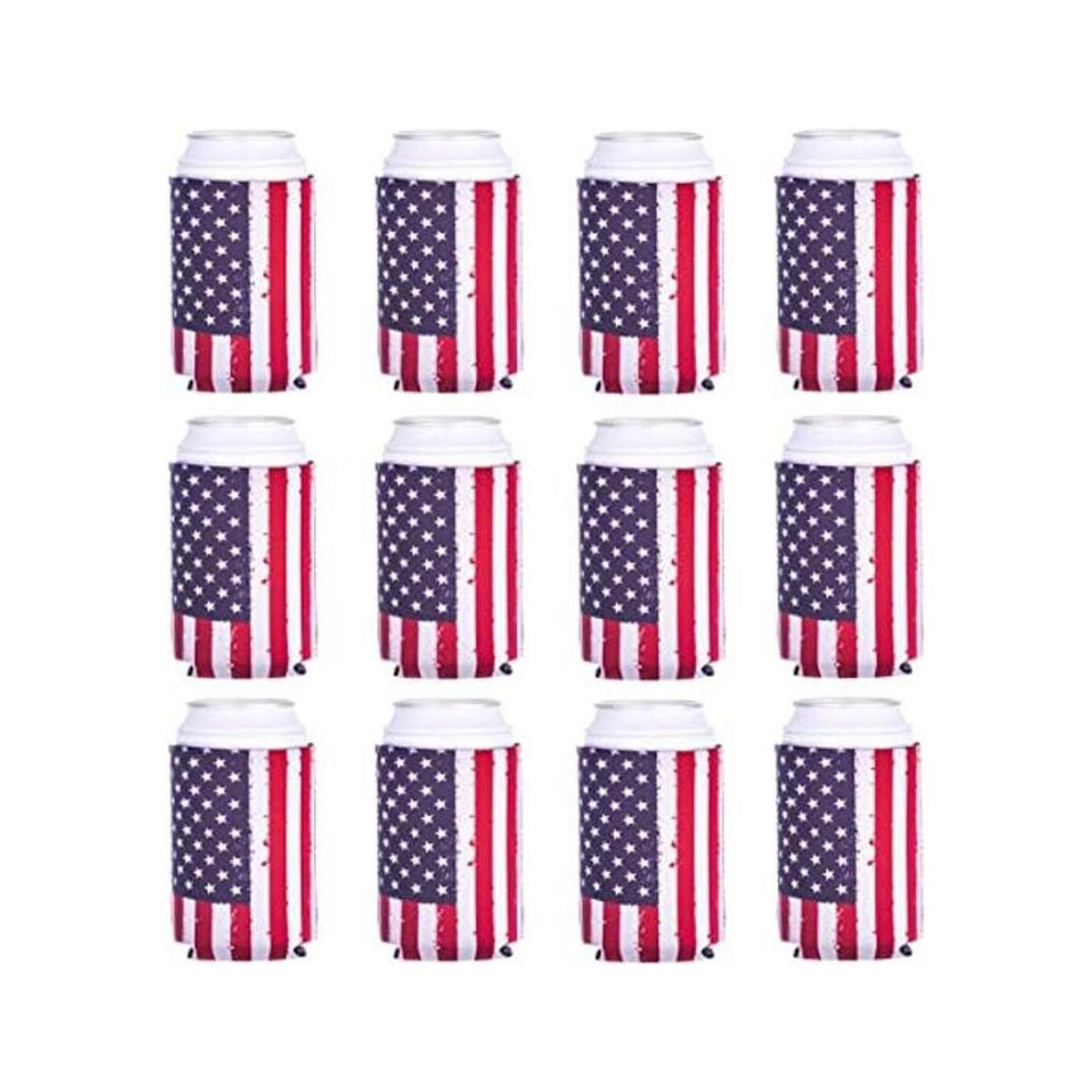 Funda para enfriar latas 12 unidades bandera de Estados