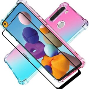 Funda para teléfono Galaxy A21 Samsung A21 con protector_1
